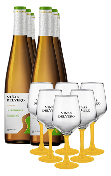 Prodotto: Viñas del Vero Gewürztraminer 2025 (x6) con calici (x6)