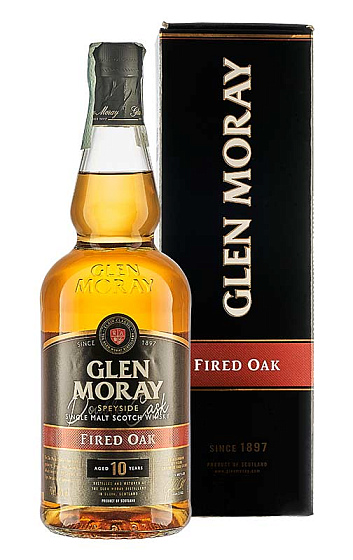 Glen Moray 10 Years Double Cask Fired Oak Whisky Single Malt con astuccio