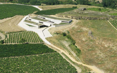 Vista aérea de la bodega