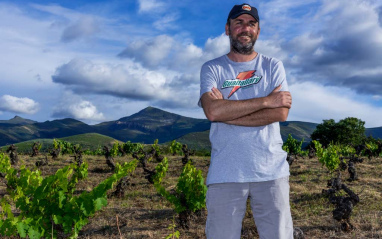 Gerardo en los viñedos del proyecto