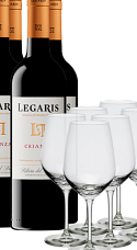 Prodotto: Legaris Crianza 2022 (x4) con calici (x6)